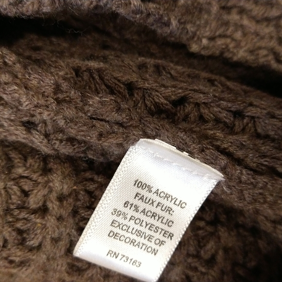 Medium Cupio brown cardigan with faux fur collar - Picture 6 of 7